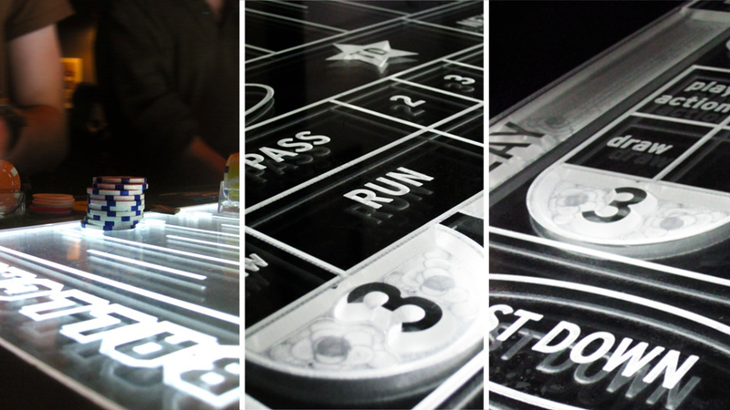 Illustration for article titled Bet On Every Single Football Play With This Beautiful Edge Lit Table